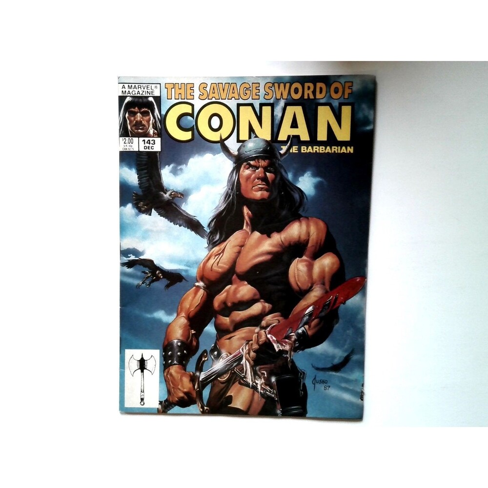 The Savage Sword of Conan #143 Marvel Magazine 1987 John Buscema